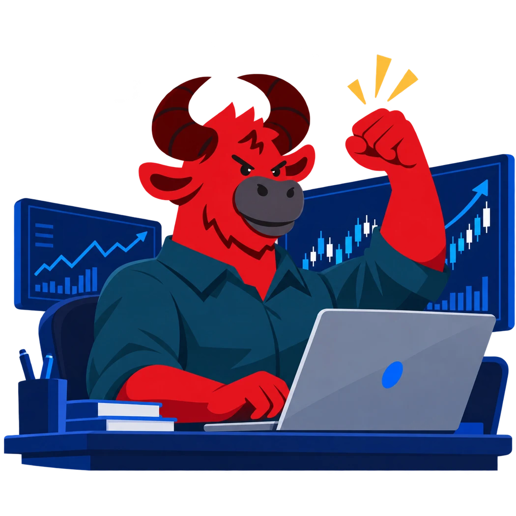 Maskot bull Komunitas Saham Gorengan